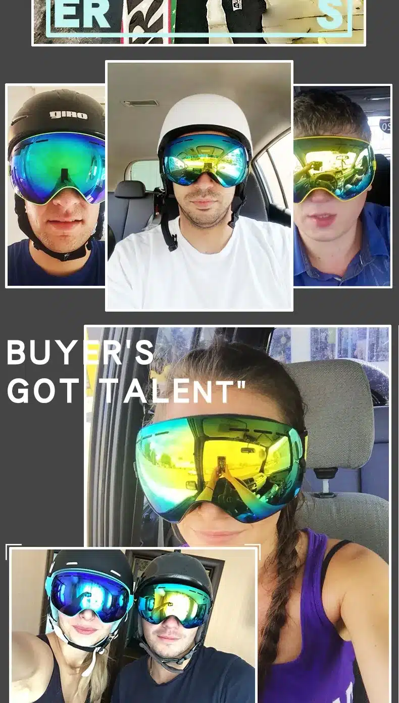 New HERBA brand ski goggles Ski Goggles Double Lens UV400 Anti-fog Adult Snowboard Skiing Glasses Women Men Snow Eyewear 22