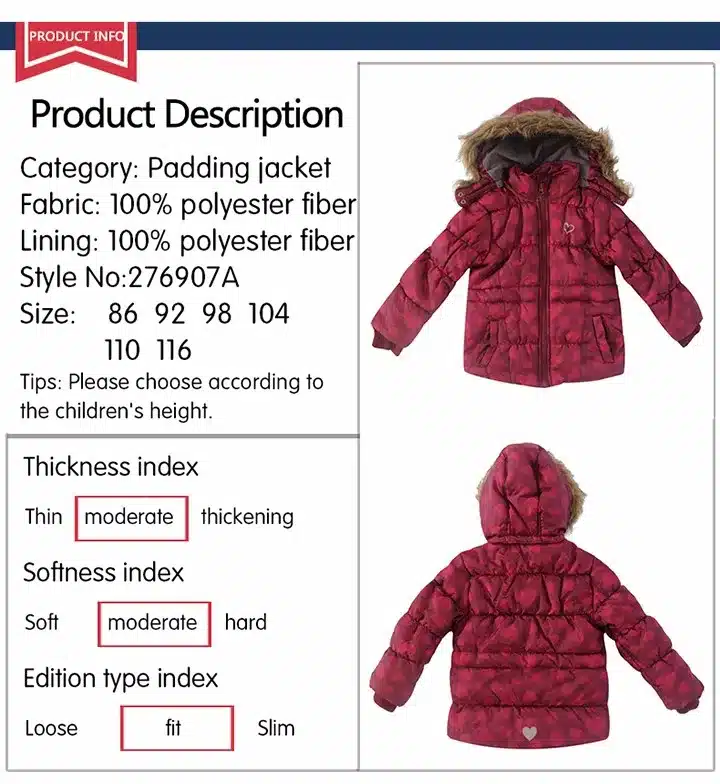 Detector Girls Sports Coat Children's Autumn Winter Clothes Kid's Waterproof Windproof Jacket Girls Warm Outdoor Coat 14