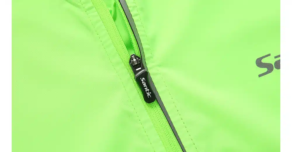 Santic Men Cycling Windproof Jackets Sun-protective Anti-splashing Water UPF30+ Cycling Clothings Skin Coat Green C07015V/C6101 14