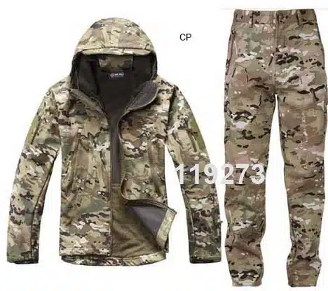 HANWILD Man Fishing Waterproof Hunting Tactical SoftShell Outdoor Jacket SharkSkin Military Camouflage Jackets Set Sport Army S6 13