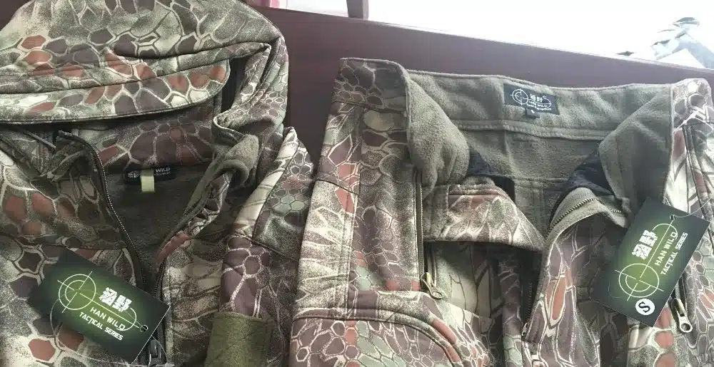 HANWILD Man Fishing Waterproof Hunting Tactical SoftShell Outdoor Jacket SharkSkin Military Camouflage Jackets Set Sport Army S6 26