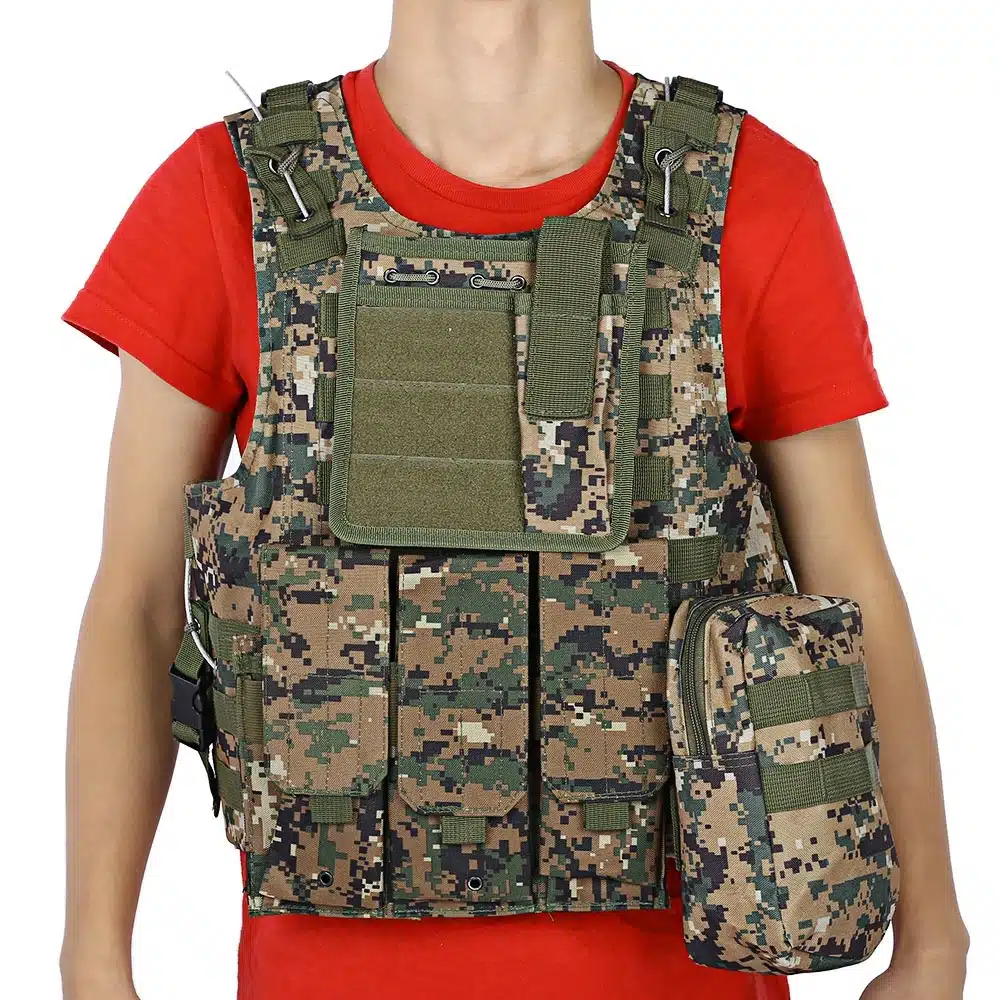 Tactical Vest 7 Colors Mens Military Hunting Vest Field Battle Airsoft Molle Waistcoat Combat Assault Plate Carrier Hunting Vest 8