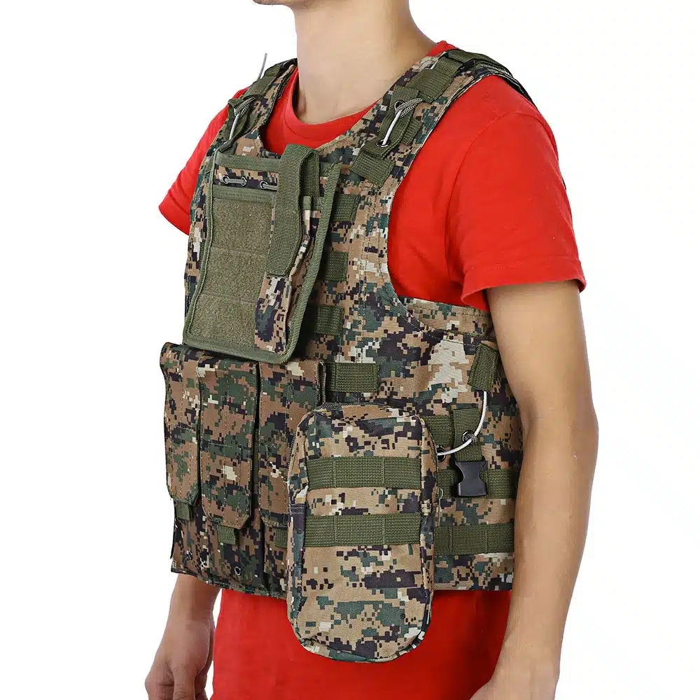 Tactical Vest 7 Colors Mens Military Hunting Vest Field Battle Airsoft Molle Waistcoat Combat Assault Plate Carrier Hunting Vest 9