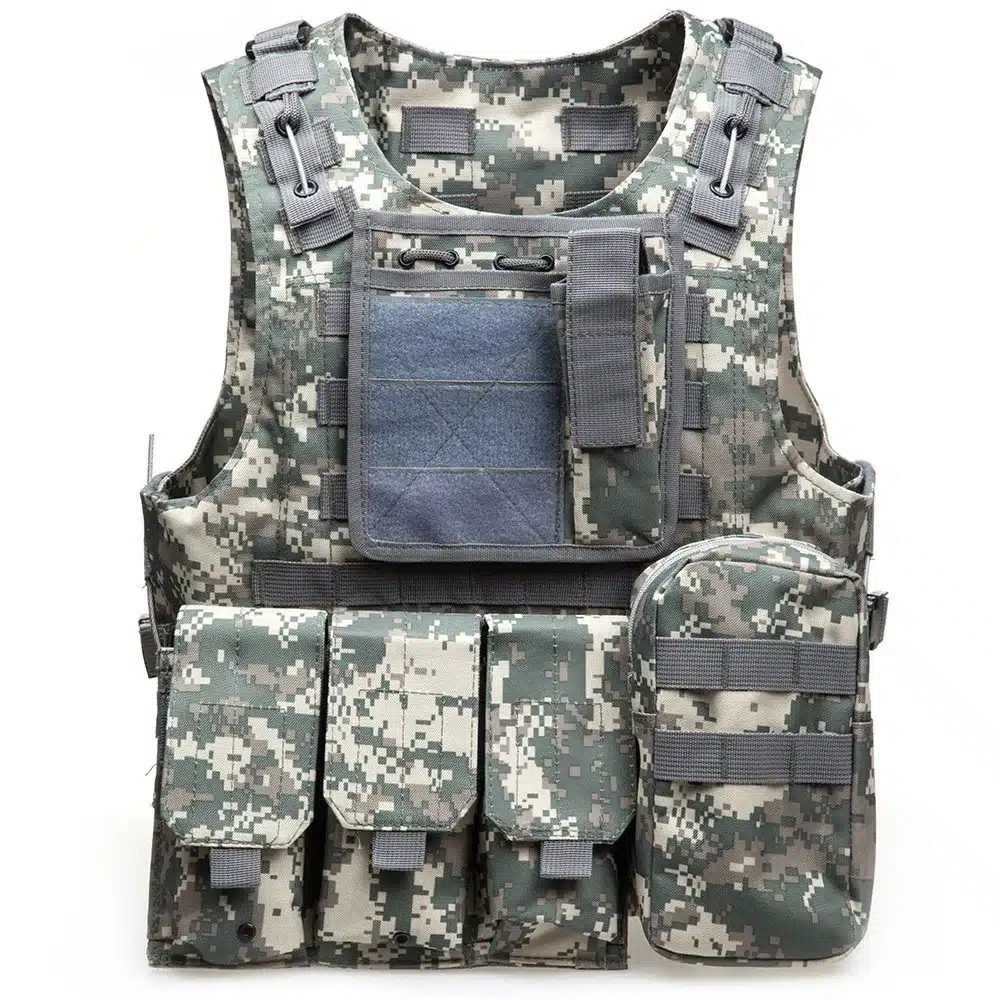 Tactical Vest 7 Colors Mens Military Hunting Vest Field Battle Airsoft Molle Waistcoat Combat Assault Plate Carrier Hunting Vest 12