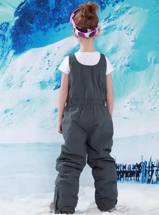 Detector children outdoor padded trousers boys and girls winter skiing pants overall jumpsuit strap romper girl bib 92-134 4