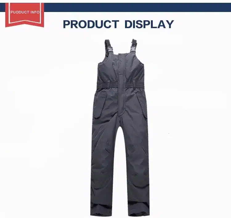 Detector children outdoor padded trousers boys and girls winter skiing pants overall jumpsuit strap romper girl bib 92-134 5