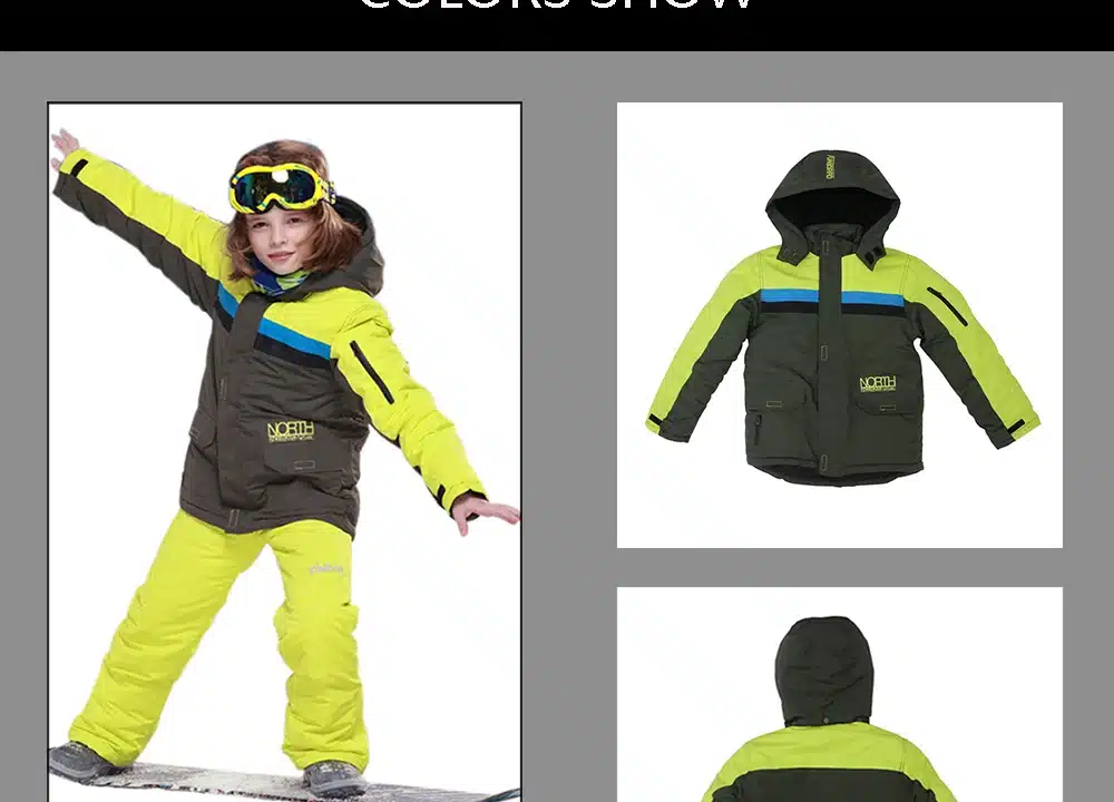 2016 New FREE SHIPPING kids boys winter clothing set skiing jacket+pant snow suit -20-30 DEGREE boys ski suit size134-164 8