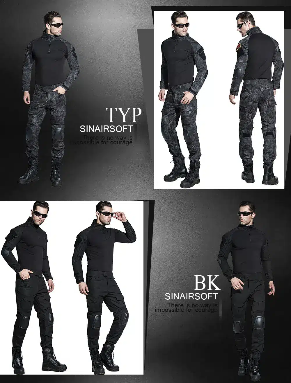 SINAIRSOFT Military Uniform Multicam Army Combat Shirt Uniform Tactical Pants With Knee Pads Camouflage Suit Hunting Clothes 15