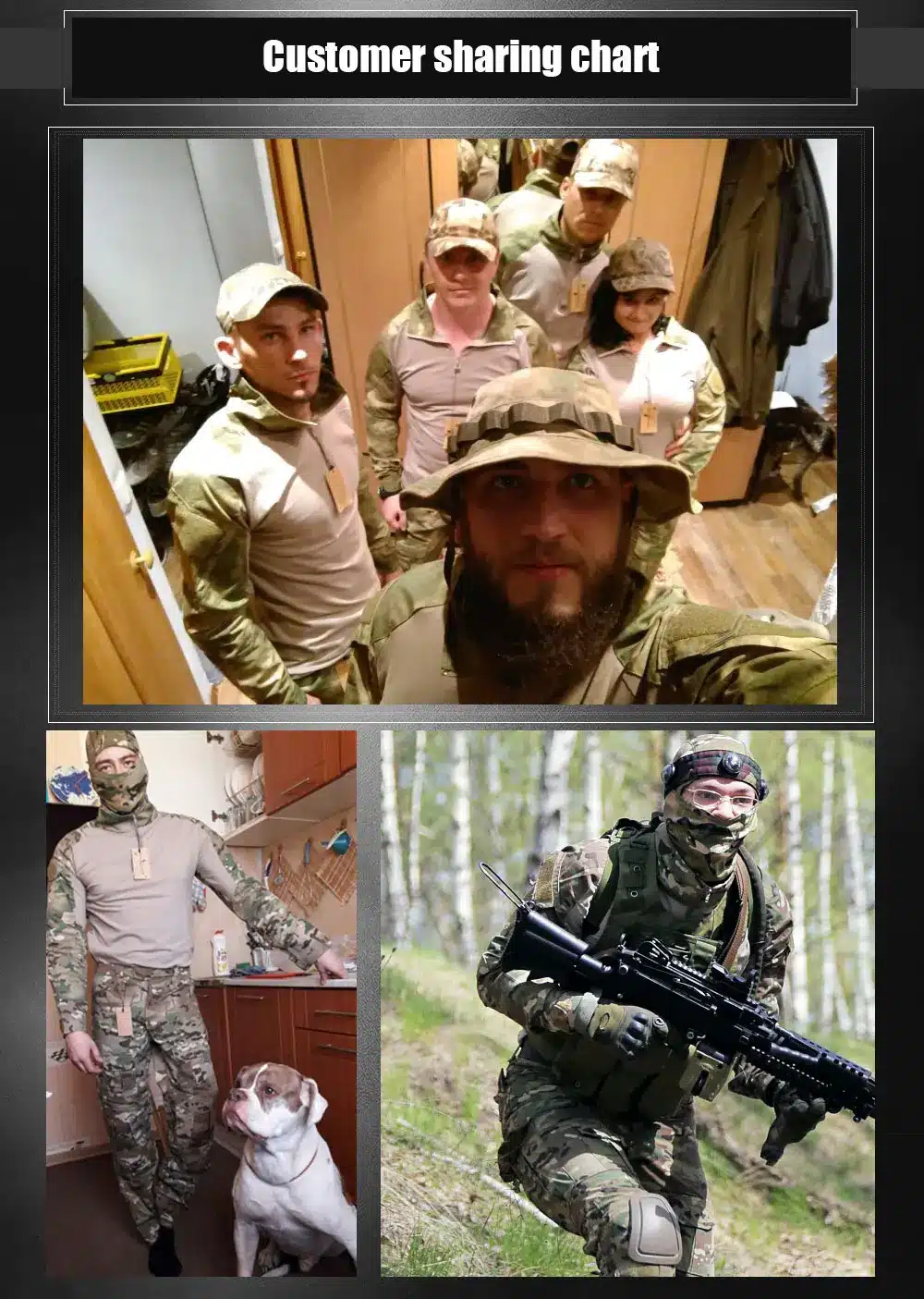 SINAIRSOFT Military Uniform Multicam Army Combat Shirt Uniform Tactical Pants With Knee Pads Camouflage Suit Hunting Clothes 17