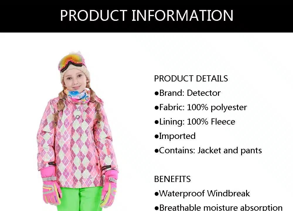 Free Shipping Winter Outdoor Children Clothing Set Windproof Ski Jackets + Pants Kids Snow Sets Warm Skiing Suit For Boys Girls 2