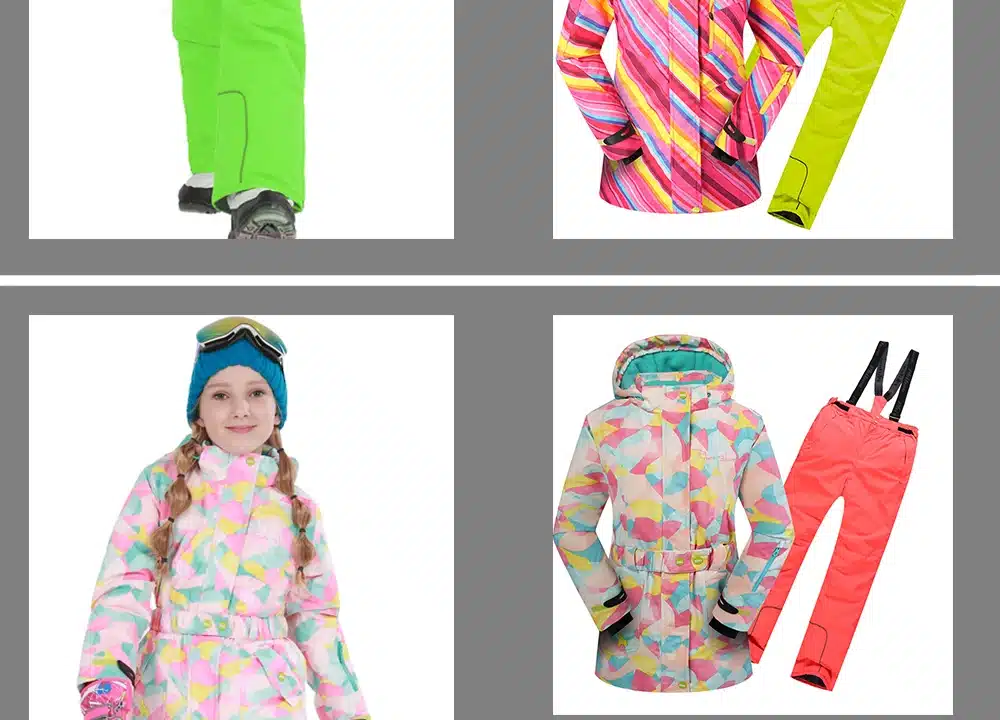 Free Shipping Winter Outdoor Children Clothing Set Windproof Ski Jackets + Pants Kids Snow Sets Warm Skiing Suit For Boys Girls 6