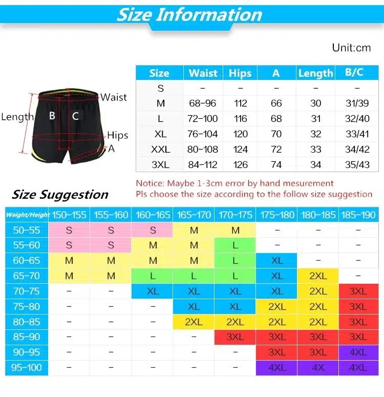 Arsuxeo 2 in 1 Summer Men's Marathon Running Shorts Black Quick Dry Training Crossfit Fitness Run Sports Shorts 3XL Size 4