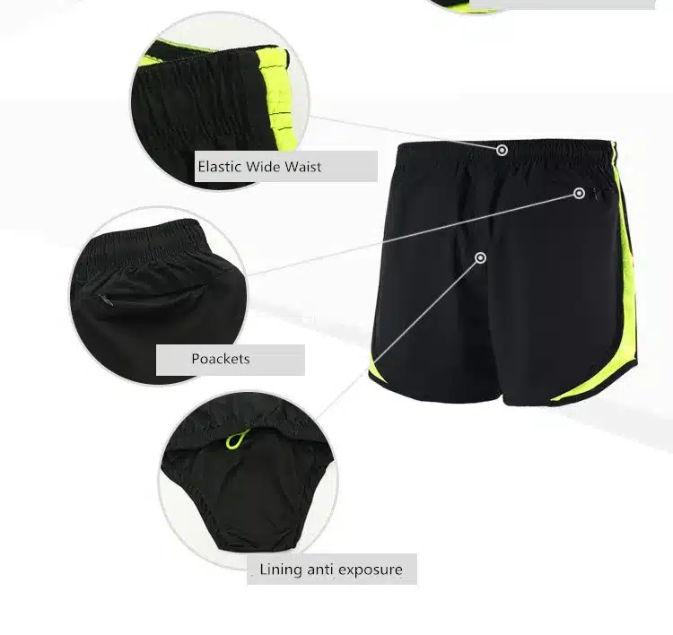 Arsuxeo 2 in 1 Summer Men's Marathon Running Shorts Black Quick Dry Training Crossfit Fitness Run Sports Shorts 3XL Size 7