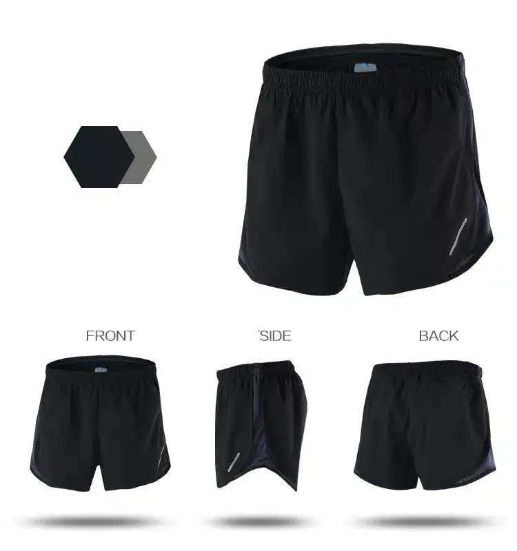 Arsuxeo 2 in 1 Summer Men's Marathon Running Shorts Black Quick Dry Training Crossfit Fitness Run Sports Shorts 3XL Size 11