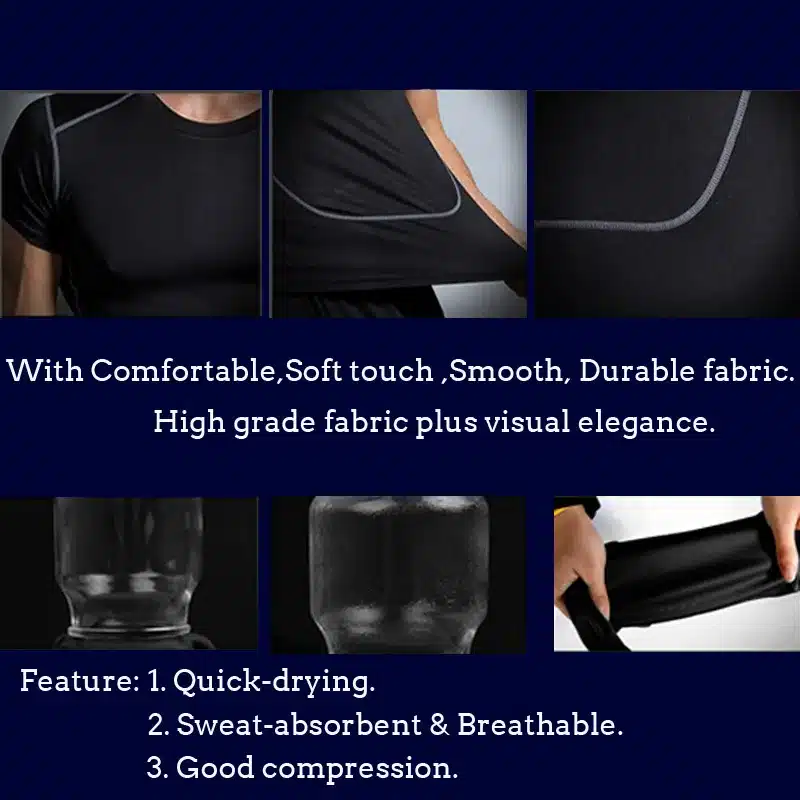YISHIDA Men Gyms Clothing Fitness compression male tops Bodybuilding Long Sleeved Tshirt rashguard Quick-drying t-shirts UVprotc 12
