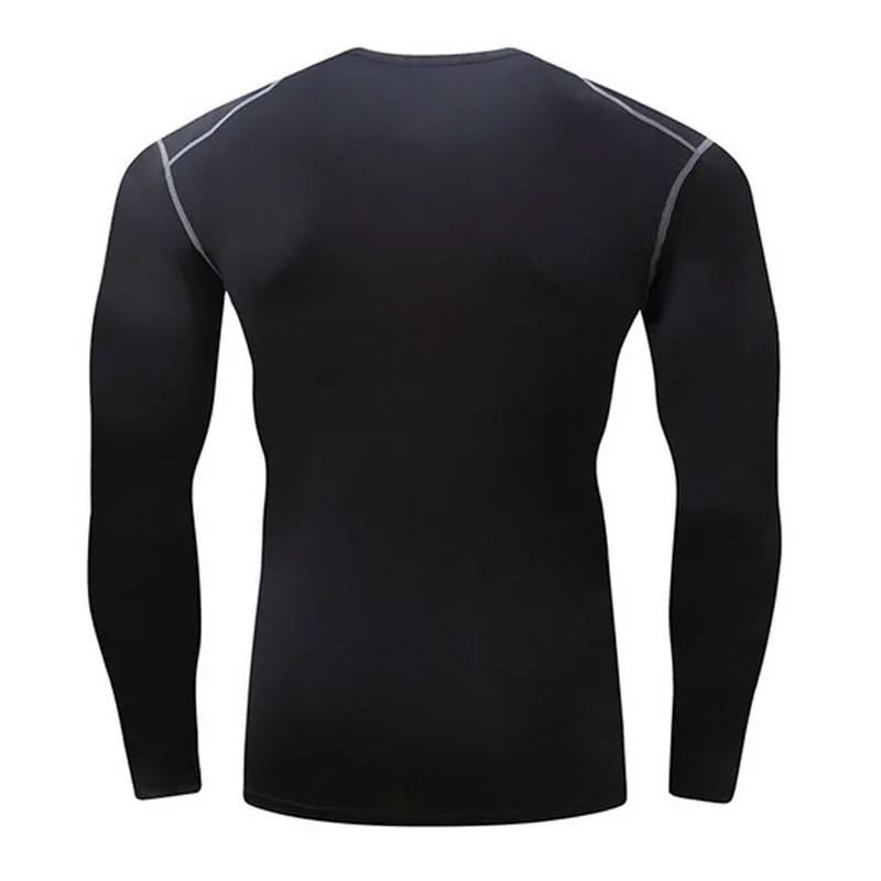 YISHIDA Men Gyms Clothing Fitness compression male tops Bodybuilding Long Sleeved Tshirt rashguard Quick-drying t-shirts UVprotc 18
