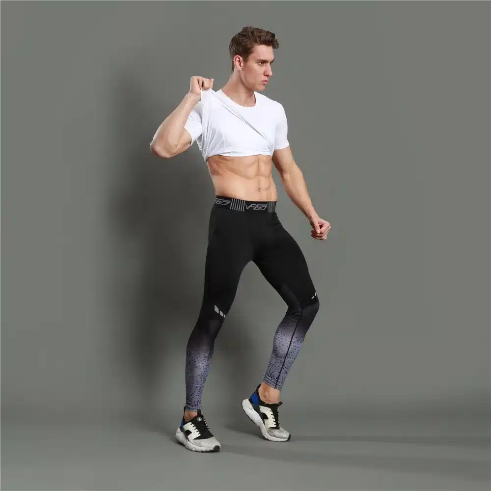 GANYANR Brand Running Tights Men Sports Leggings Sportswear Yoga Trousers Yoga Pants Plus Size Fitness Compression Sexy Gym 2017 11
