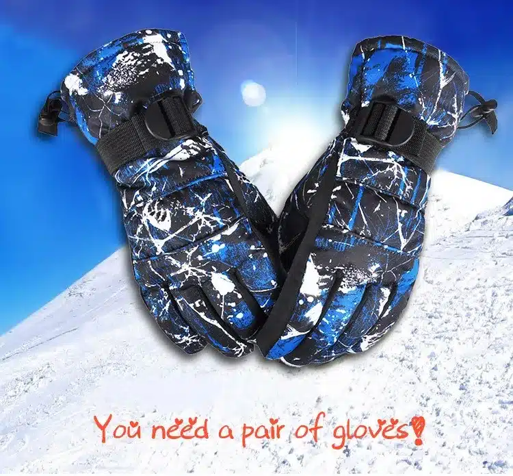 2017 new winter windproof outdoor Sport Ski Gloves kids Breathable Camouflage Snowboard Gloves winter warm thermal snow gloves 9