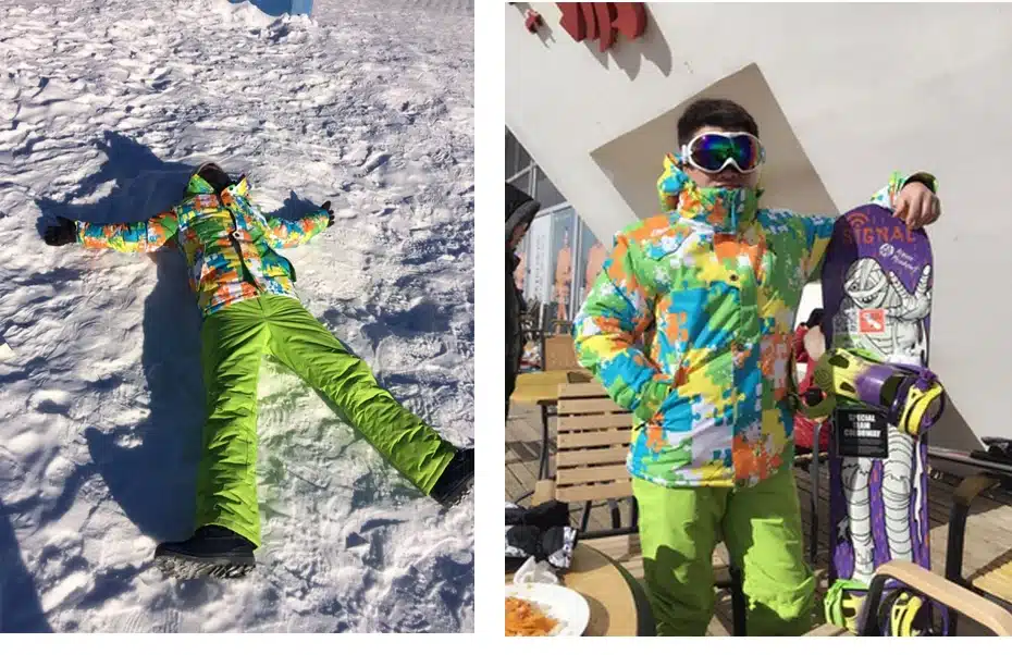 New Outdoor Ski Suit Men's Windproof Waterproof Thermal Snowboard Snow Male Skiing Jacket And Pants sets Skiwear Skating Clothes 17
