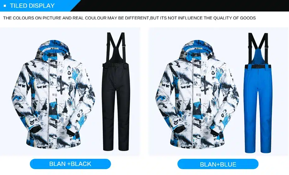 New Outdoor Ski Suit Men's Windproof Waterproof Thermal Snowboard Snow Male Skiing Jacket And Pants sets Skiwear Skating Clothes 30