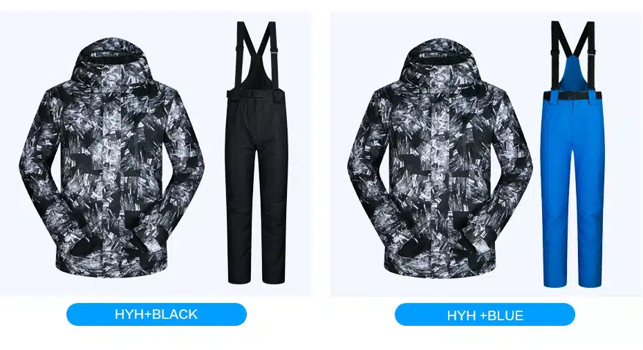 New Outdoor Ski Suit Men's Windproof Waterproof Thermal Snowboard Snow Male Skiing Jacket And Pants sets Skiwear Skating Clothes 31