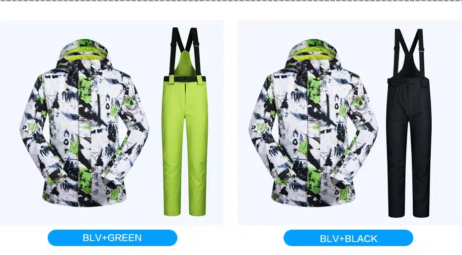 New Outdoor Ski Suit Men's Windproof Waterproof Thermal Snowboard Snow Male Skiing Jacket And Pants sets Skiwear Skating Clothes 34