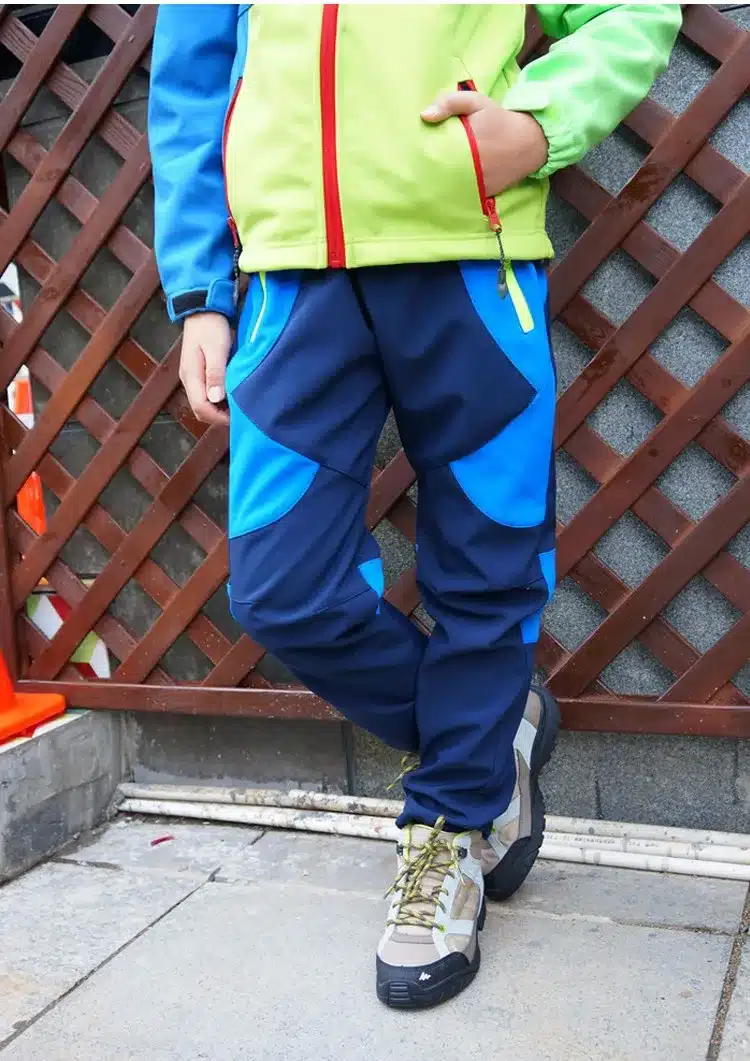 Camping hiking autumn winter Children pants Ski boy girl windproof waterproof outdoor Soft shell warm 1