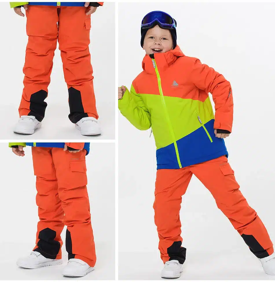 VECTOR Boys Girls Ski Suits Warm Waterproof Children Skiing Snowboarding Jackets + Pants Winter Kids Child Ski Clothing Set 13