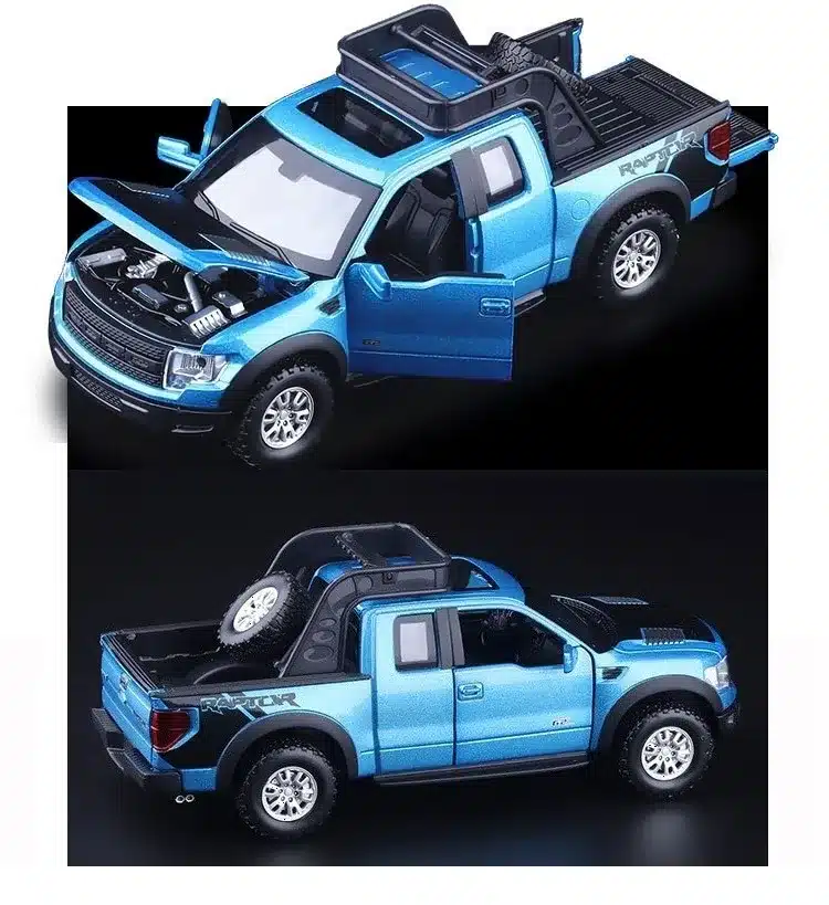 Double Horses 1:32 High Simulation Exquisite Model Toys Car StylingFord F150 Raptor Pickup Trucks Alloy Car Model Best Gifts 20