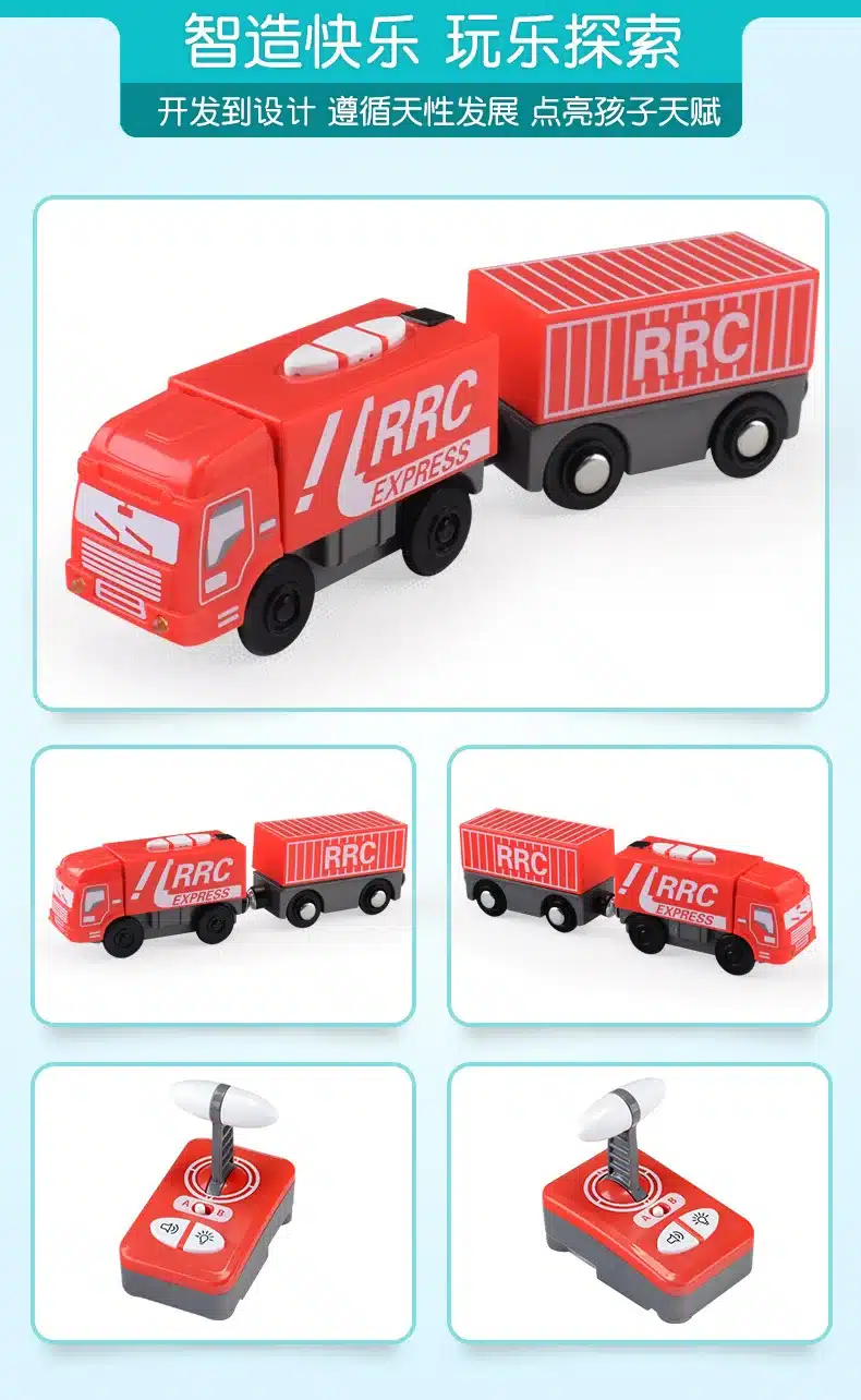 FIT Thomas wooden track Brio track RRC EXPRESS TRUCK RRC EMU combination remote control electric locomotive compatible magnetic 1