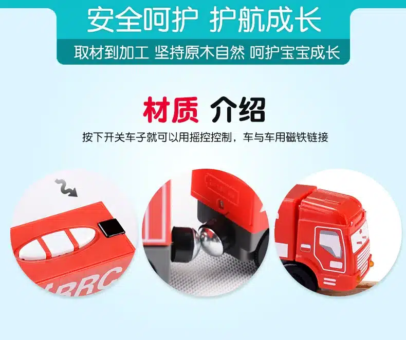 FIT Thomas wooden track Brio track RRC EXPRESS TRUCK RRC EMU combination remote control electric locomotive compatible magnetic 2