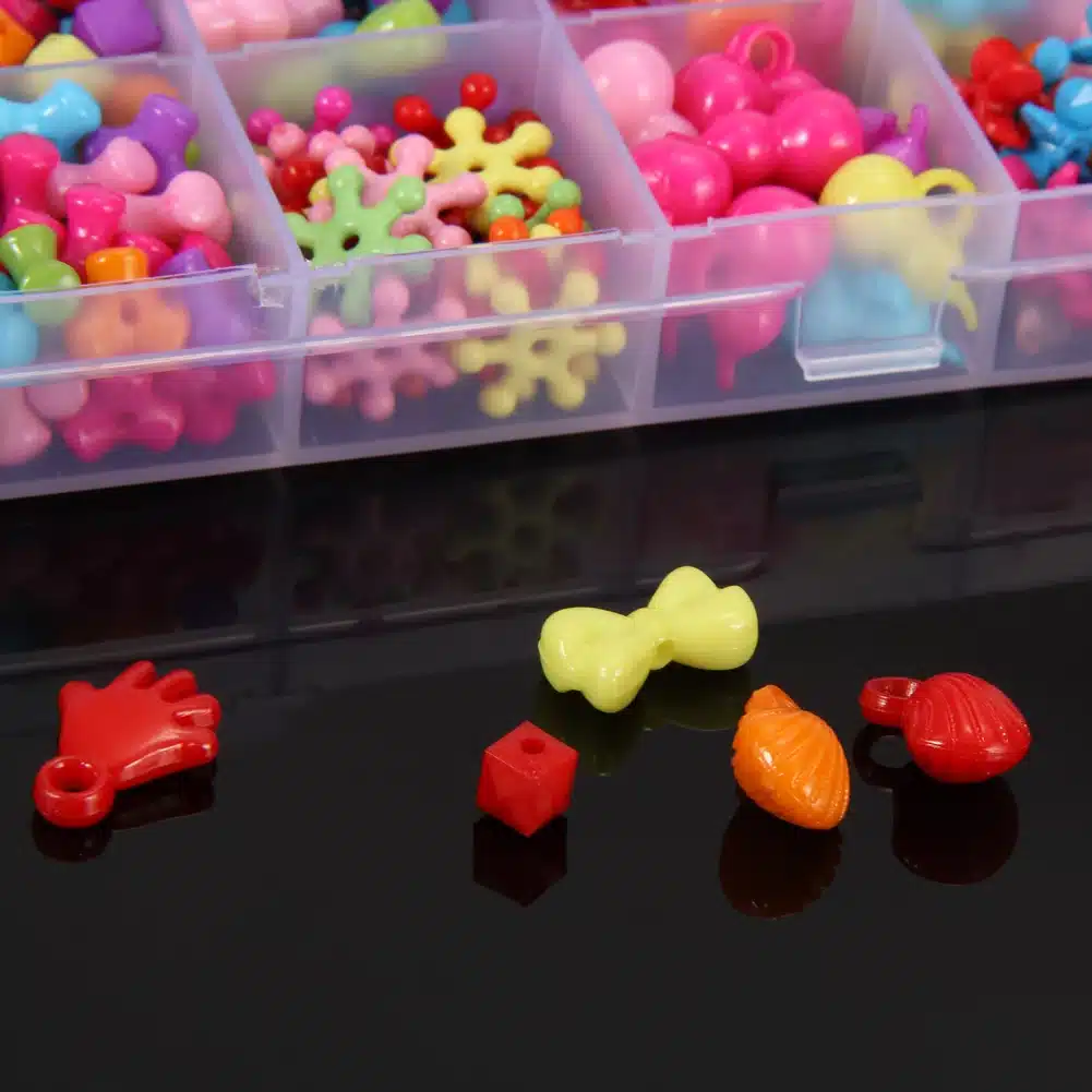 Assorted Plastic Acrylic Bead Kit Accessories DIY Bracelects Toys Jewelry Making Kids Beads Set Creative Gifts for children 19