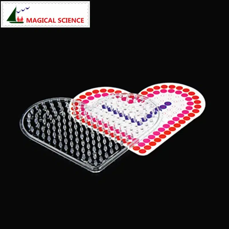 10pc Puzzle Pegboards Patterns with colored paper For 5mm Hama Perler Beads DIY Kids Craft Plastic Stencil child fuse bead Toys 8