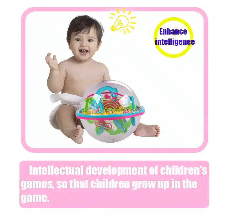 100 Steps 3D puzzle Ball Magic Intellect Ball with gift educational toys Puzzle Balance Logic Ability Game For Children adults 19