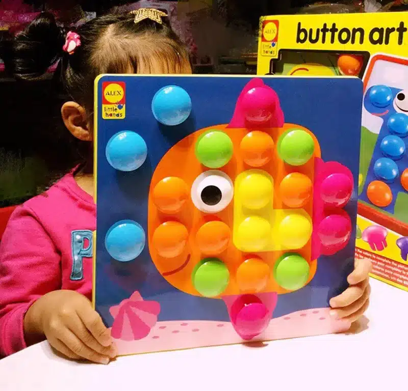 3D Puzzles Toys For Children Composite Picture Puzzle Creative Mosaic Mushroom Nail Kit Educational Toys Button Art Kids Toy 1