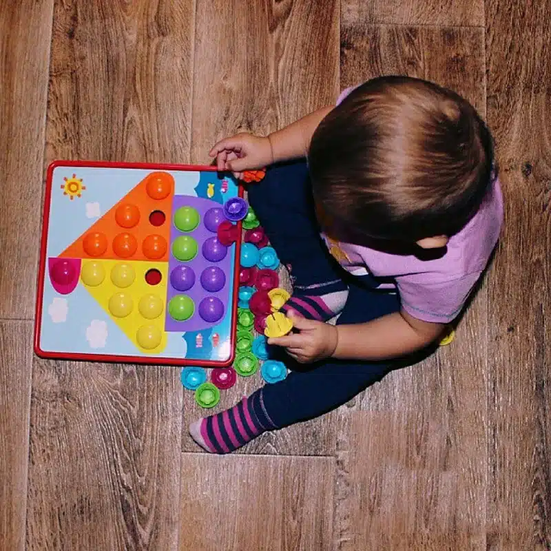 3D Puzzles Toys For Children Composite Picture Puzzle Creative Mosaic Mushroom Nail Kit Educational Toys Button Art Kids Toy 3