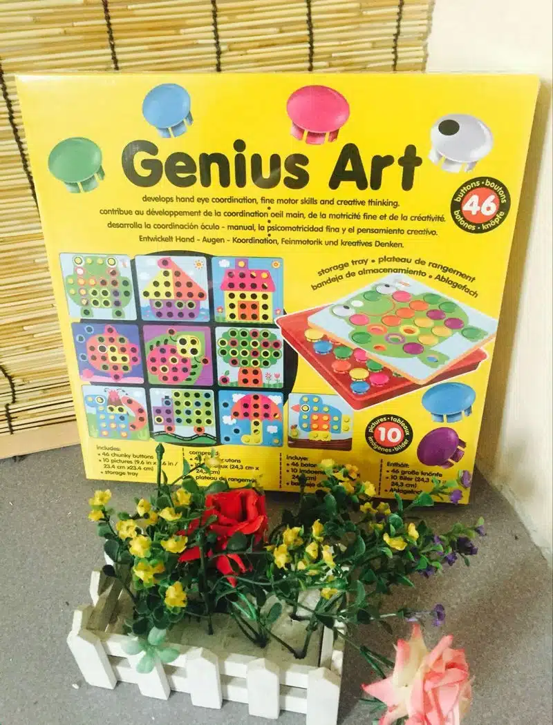 3D Puzzles Toys For Children Composite Picture Puzzle Creative Mosaic Mushroom Nail Kit Educational Toys Button Art Kids Toy 8