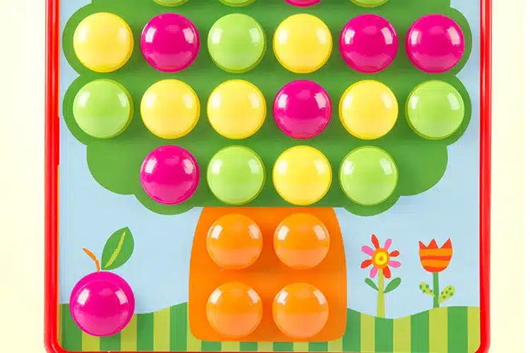 3D Puzzles Toys For Children Composite Picture Puzzle Creative Mosaic Mushroom Nail Kit Educational Toys Button Art Kids Toy 12