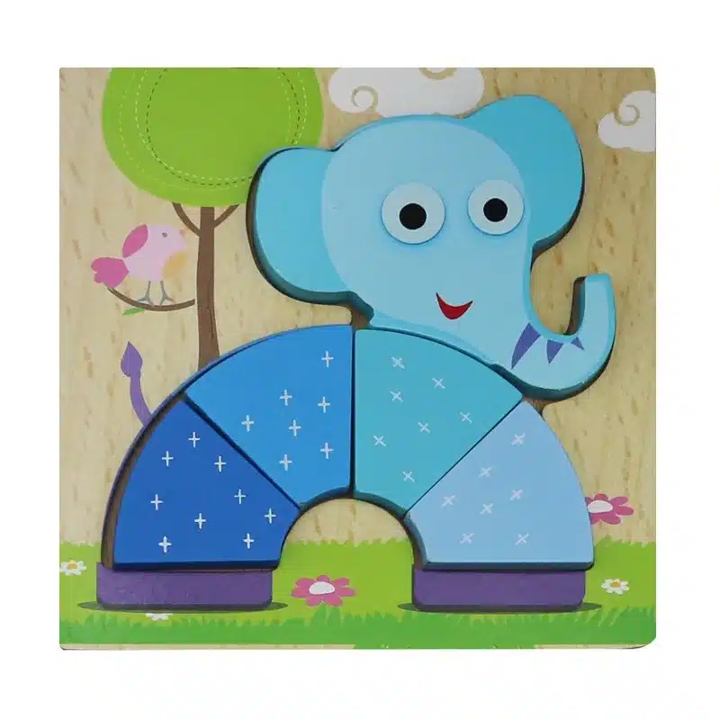 Wooden 3D Puzzle Jigsaw Wooden Toys For Children Cartoon Animal Puzzle Intelligence Kids Educational Toy Toys 4