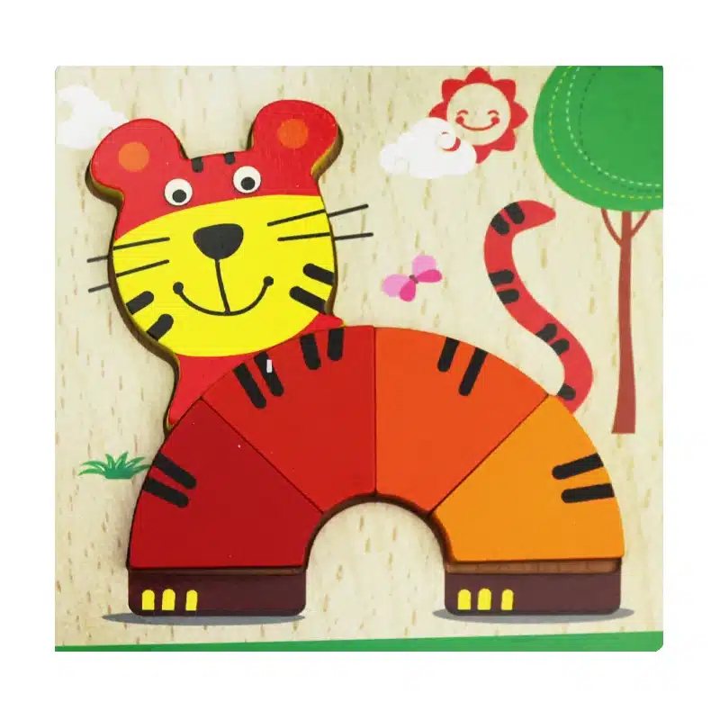 Wooden 3D Puzzle Jigsaw Wooden Toys For Children Cartoon Animal Puzzle Intelligence Kids Educational Toy Toys 17