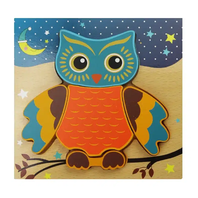 Wooden 3D Puzzle Jigsaw Wooden Toys For Children Cartoon Animal Puzzle Intelligence Kids Educational Toy Toys 20
