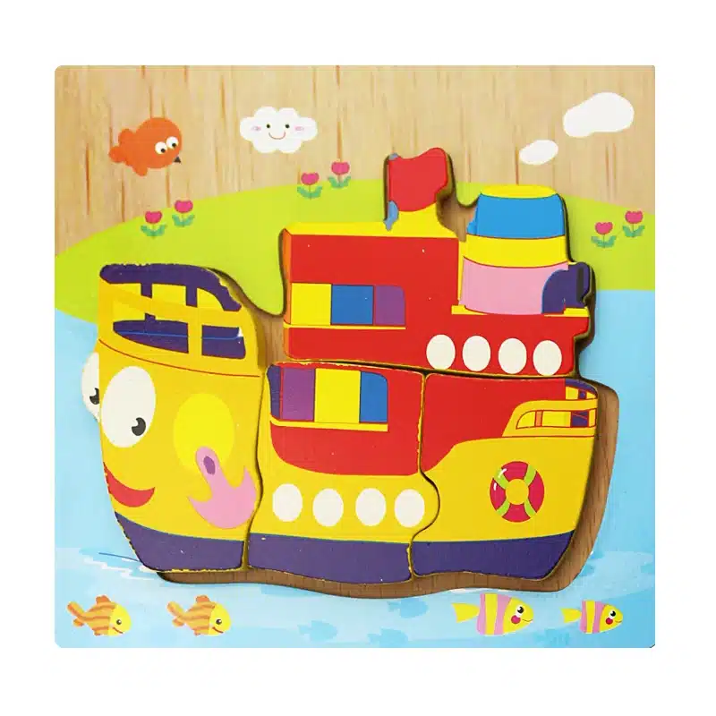 Wooden 3D Puzzle Jigsaw Wooden Toys For Children Cartoon Animal Puzzle Intelligence Kids Educational Toy Toys 26