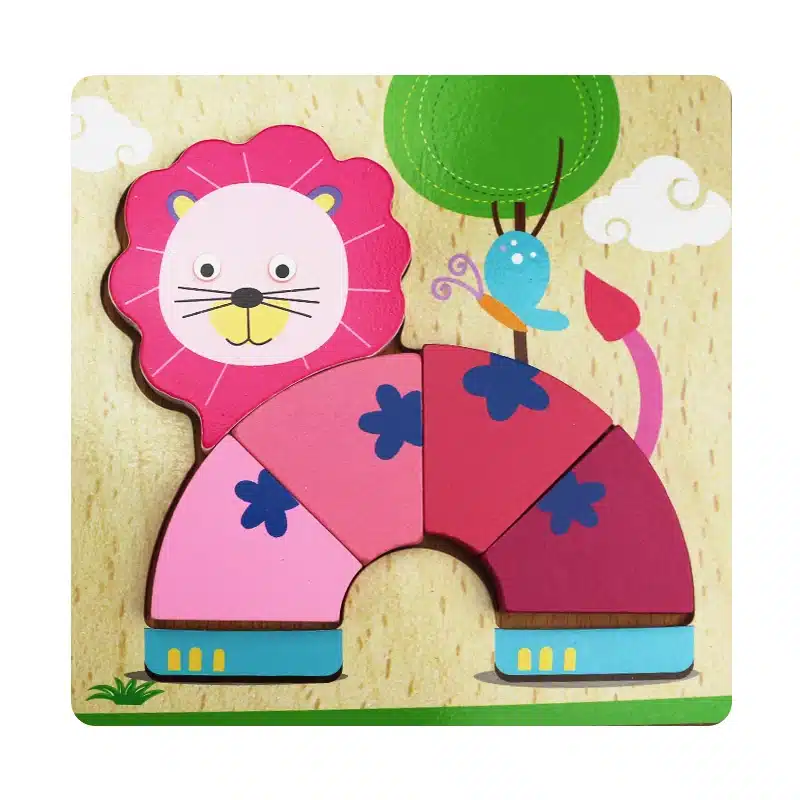 Wooden 3D Puzzle Jigsaw Wooden Toys For Children Cartoon Animal Puzzle Intelligence Kids Educational Toy Toys 28