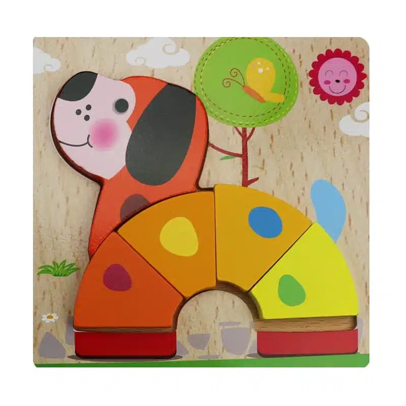 Wooden 3D Puzzle Jigsaw Wooden Toys For Children Cartoon Animal Puzzle Intelligence Kids Educational Toy Toys 32