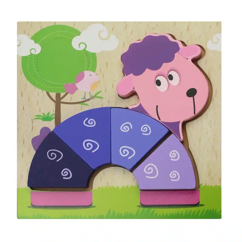 Wooden 3D Puzzle Jigsaw Wooden Toys For Children Cartoon Animal Puzzle Intelligence Kids Educational Toy Toys 36