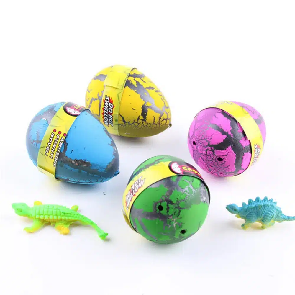 YKLWorld 4pcs Large Colorful Water Hatching Inflation Dinosaur Egg Watercolor Cracks Grow Egg Novelty Toys Kids & Baby Gift -48 9