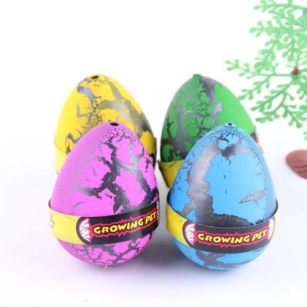 YKLWorld 4pcs Large Colorful Water Hatching Inflation Dinosaur Egg Watercolor Cracks Grow Egg Novelty Toys Kids & Baby Gift -48 10