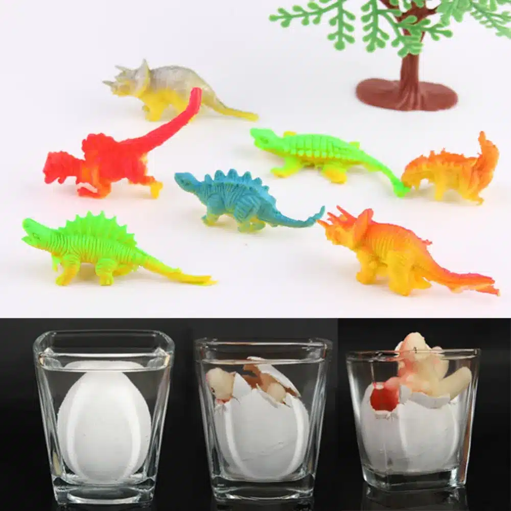 YKLWorld 4pcs Large Colorful Water Hatching Inflation Dinosaur Egg Watercolor Cracks Grow Egg Novelty Toys Kids & Baby Gift -48 14