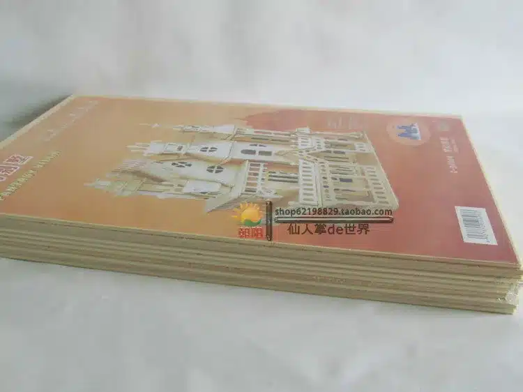 Puzzles 3D wood wooden puzzle miniature dollhouse doll house Wood House 4rooms Villa kit,play house 17