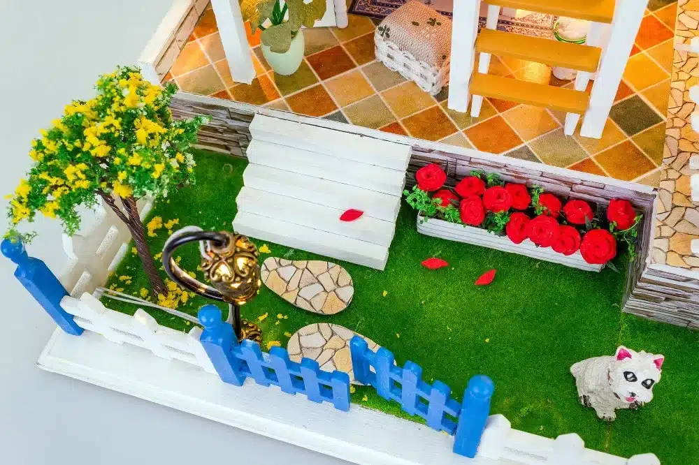 Doub k DIY dollhouse Mini 3D stereo blocks assembly model toys puzzle miniatures building for dollhouses Household doll house 18